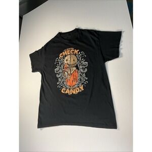 Trick R Treat Always Check Your Candy Unisex Large Tshirt 100% Cotton Halloween